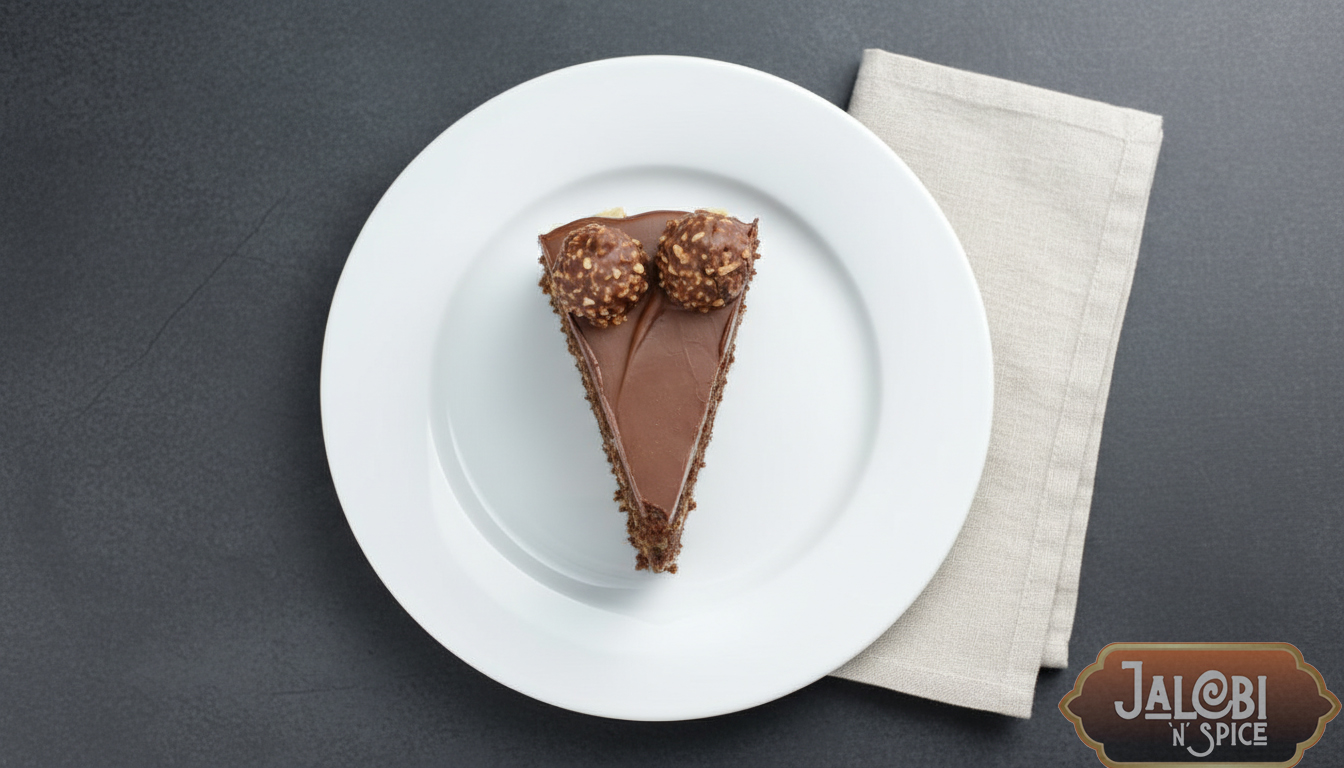 Ferrero Rochers Cake Slice
