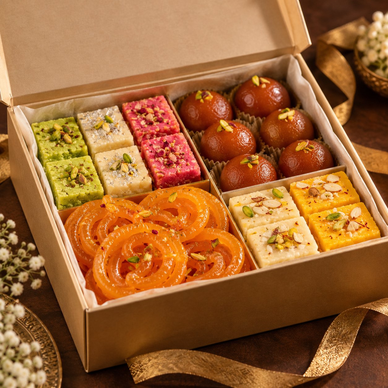 Assorted pre-packed sweets
